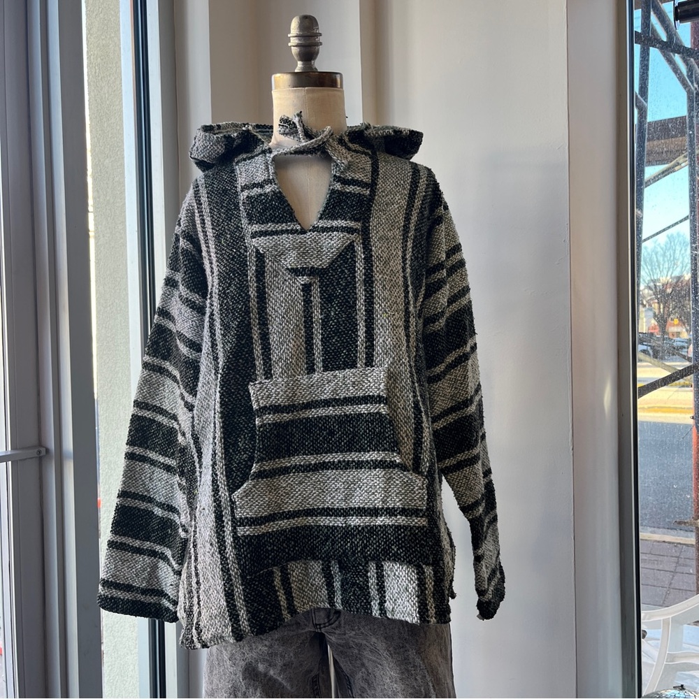 Vintage Baja Drug Rug Hippie Hoodie